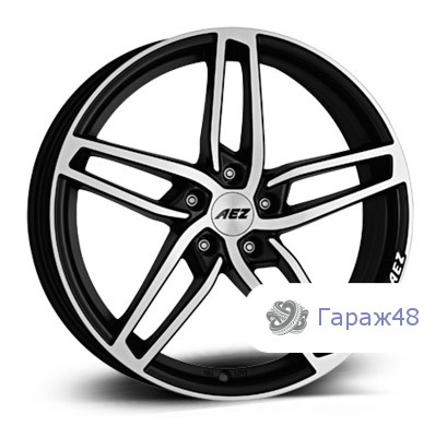 AEZ Genua R17 / 7.5J PCD 5x112 ET 36 ЦО 66.6 Литые Черный с полированной лицевой поверхностью